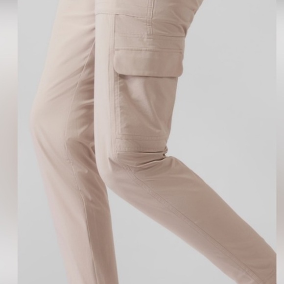 Athleta Chelsea Lined Cargo Pants S/631619 Abalone Gray - Picture 4 of 8